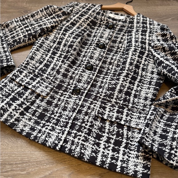 Jones Studio Monochrome Tweed Blazer – Size 12 – Excellent Condition - Picture 3 of 9